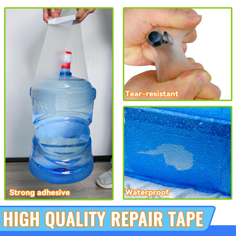 Birllaid patch tape being applied to a bounce house seam