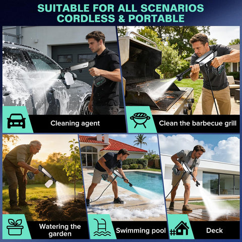 Birstlye cleaning applications for cars, boats, windows and driveways