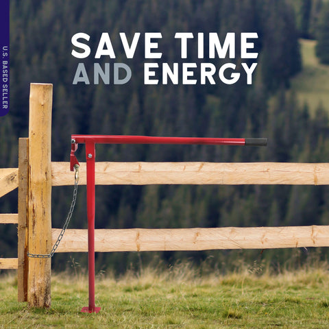 BISupply Fence Post Remover in use eases soil-bound post extraction.
