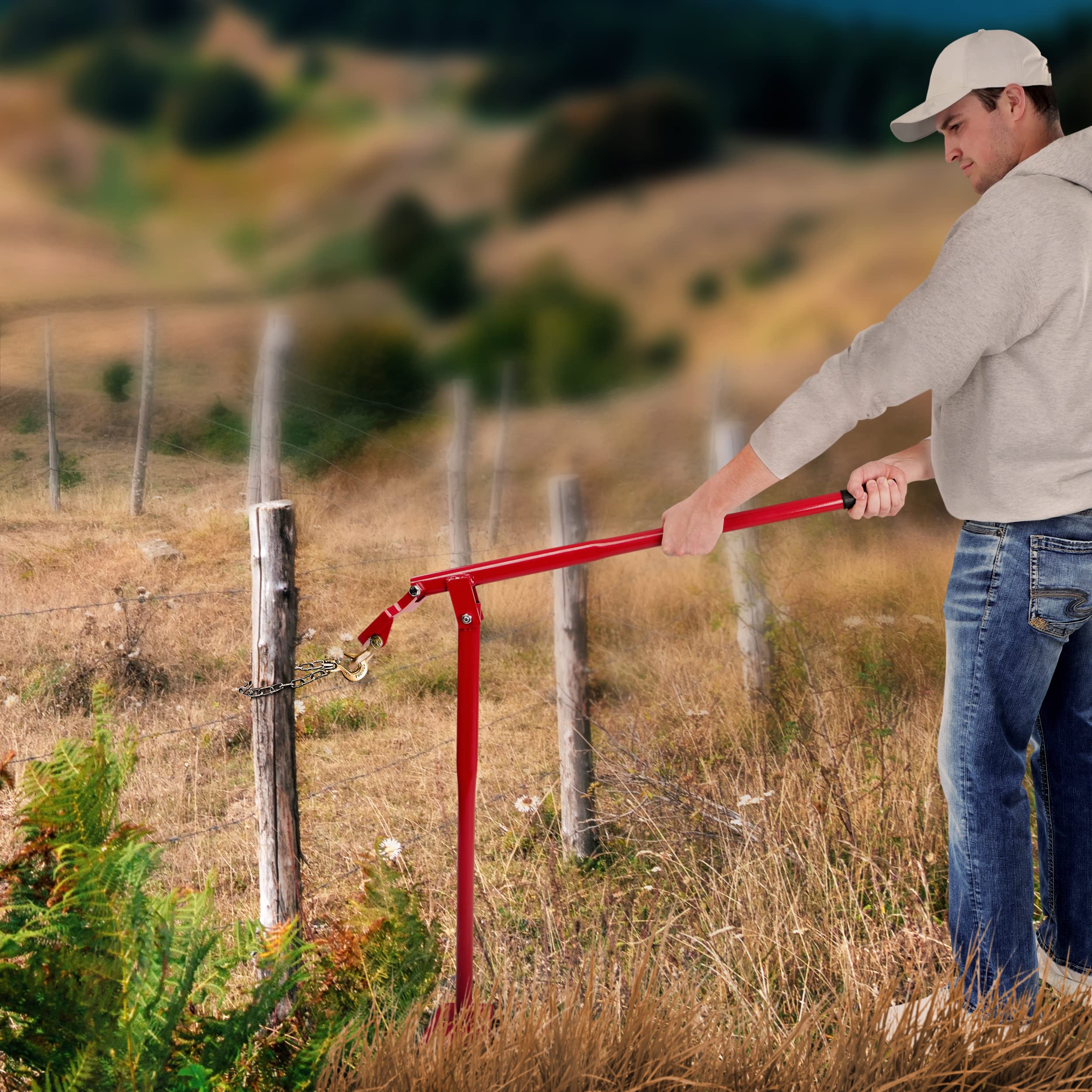BISupply Powder-coated steel construction resists wear during outdoor fence work.