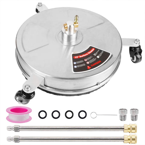 Biswing 15-inch surface cleaner wide view for faster patio cleaning