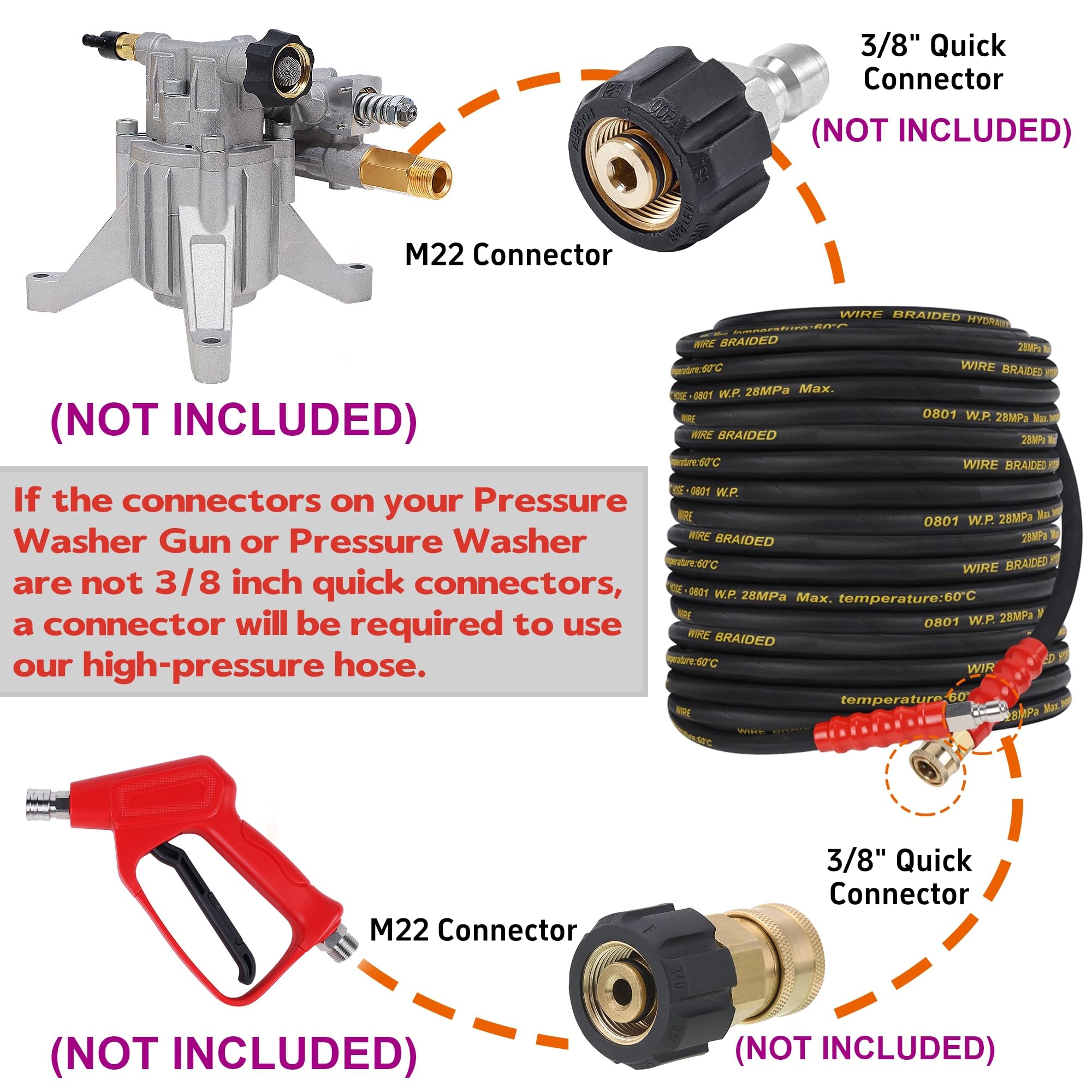 Biswing 3/8 inch stainless quick-connect plug ensures secure connections
