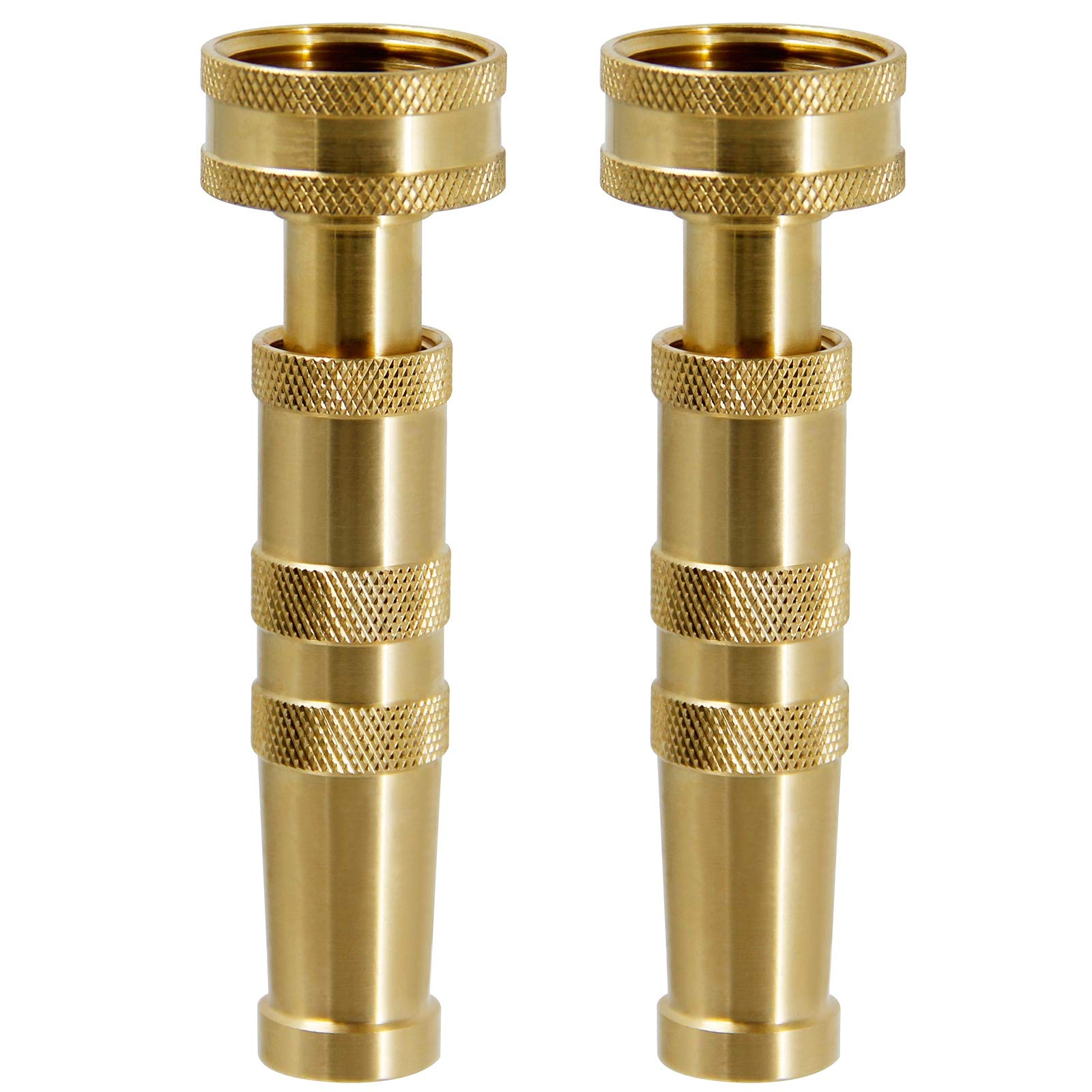 Biswing brass nozzle adjustable jet tip demonstrates versatile spray for gardens.