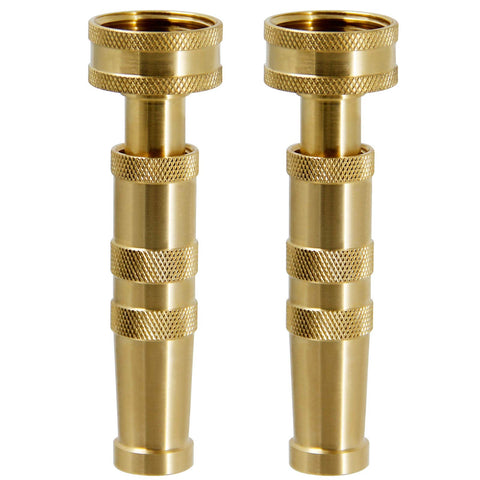 Biswing brass nozzle adjustable jet tip demonstrates versatile spray for gardens.