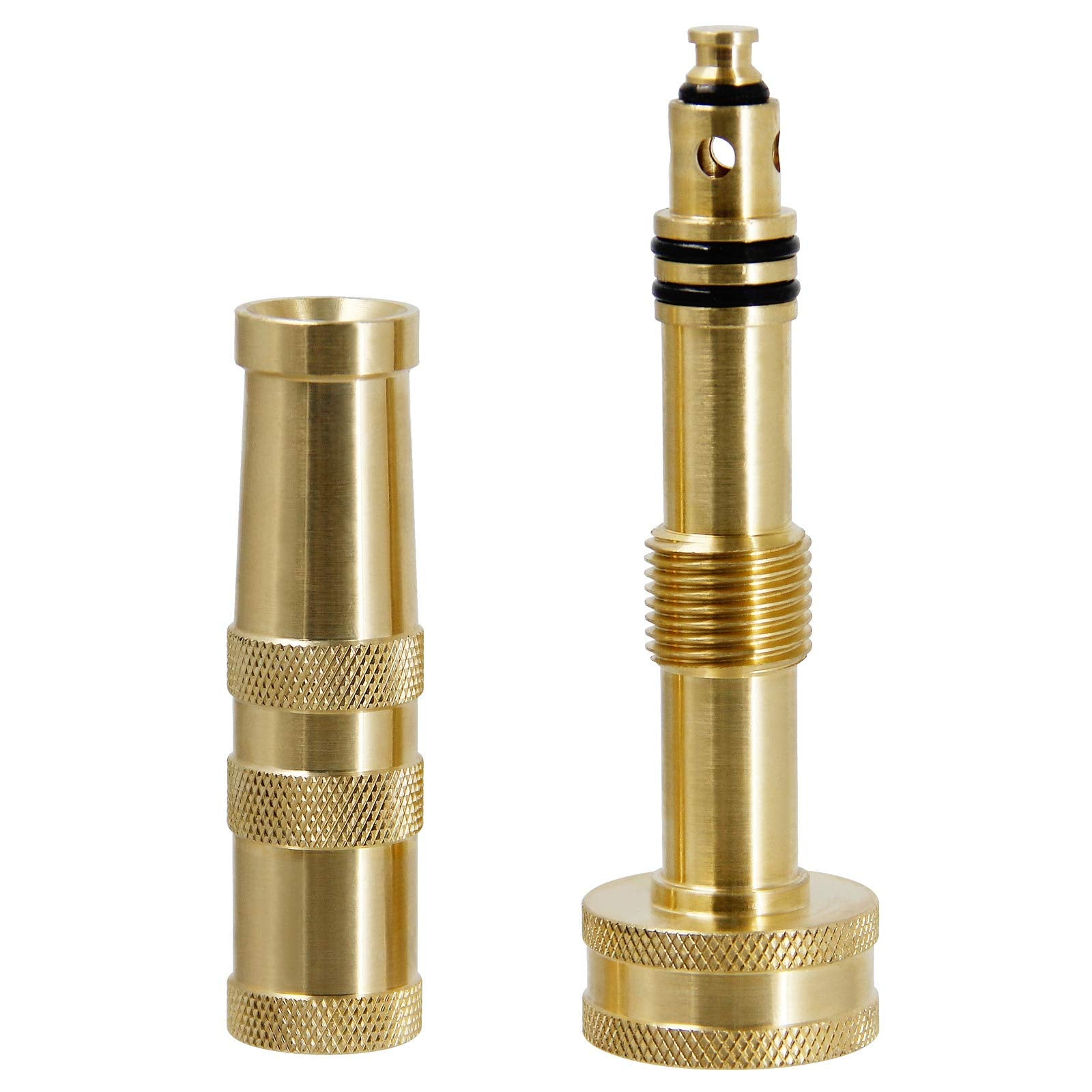 Biswing brass nozzle back view with o-ring highlights secure watertight connection.