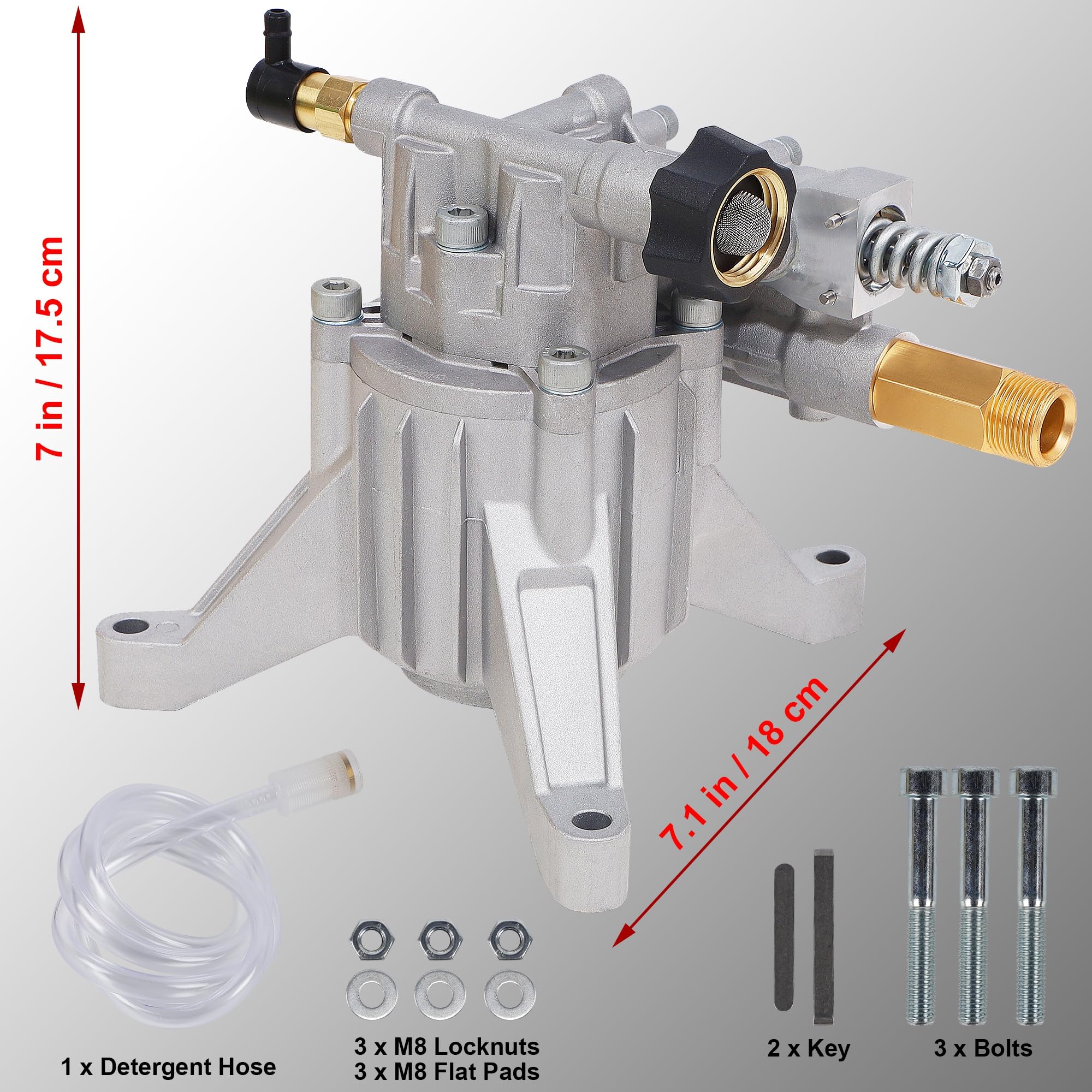 Biswing detergent hose included for convenient soap application during cleaning tasks