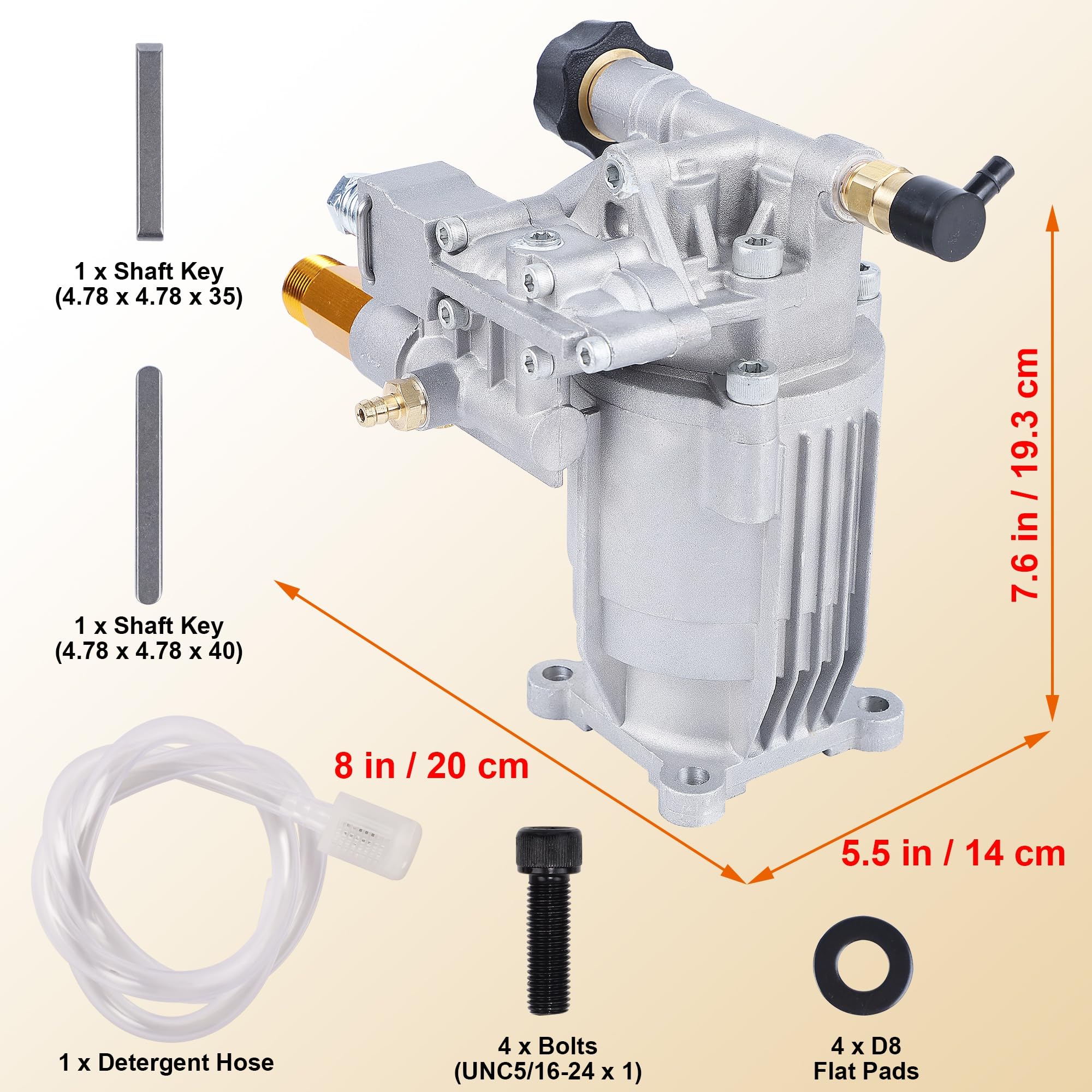 Biswing detergent hose included for convenient soap application