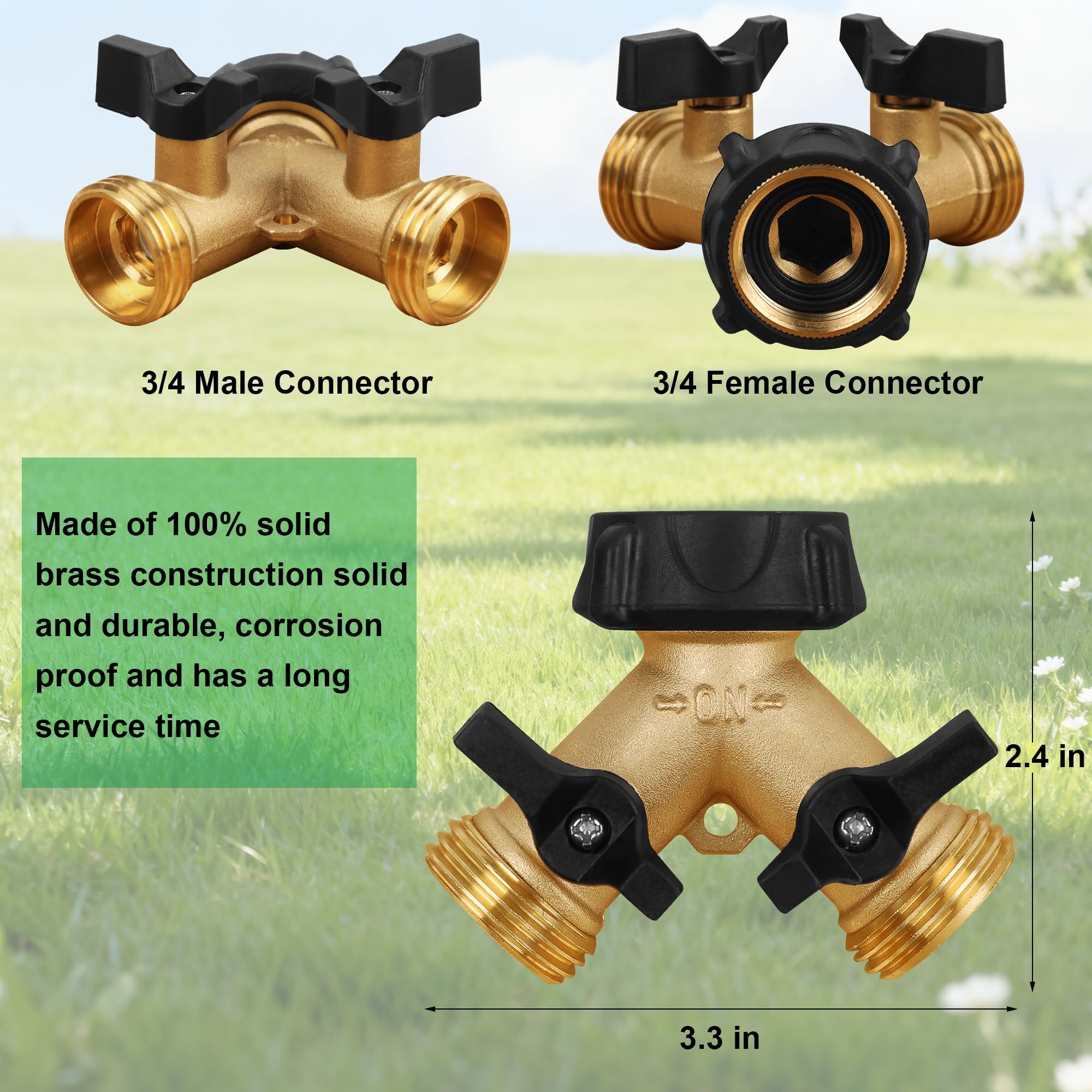 Dual outlets on the Biswing splitter enable simultaneous irrigation and rinsing.