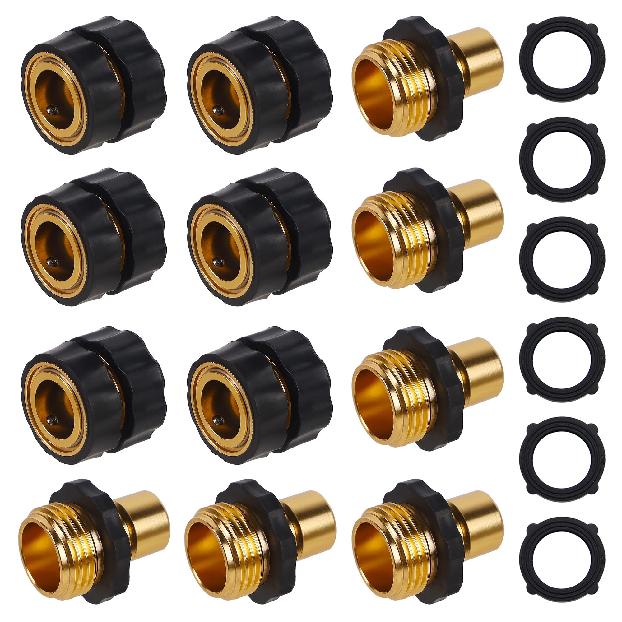 Biswing female quick connector for garden hose with aluminum build and easy attachment.