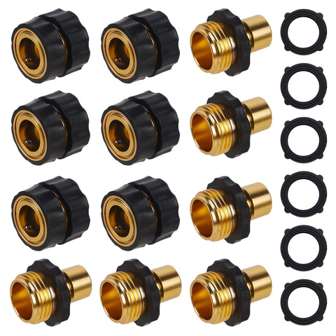 Biswing female quick connector for garden hose with aluminum build and easy attachment.