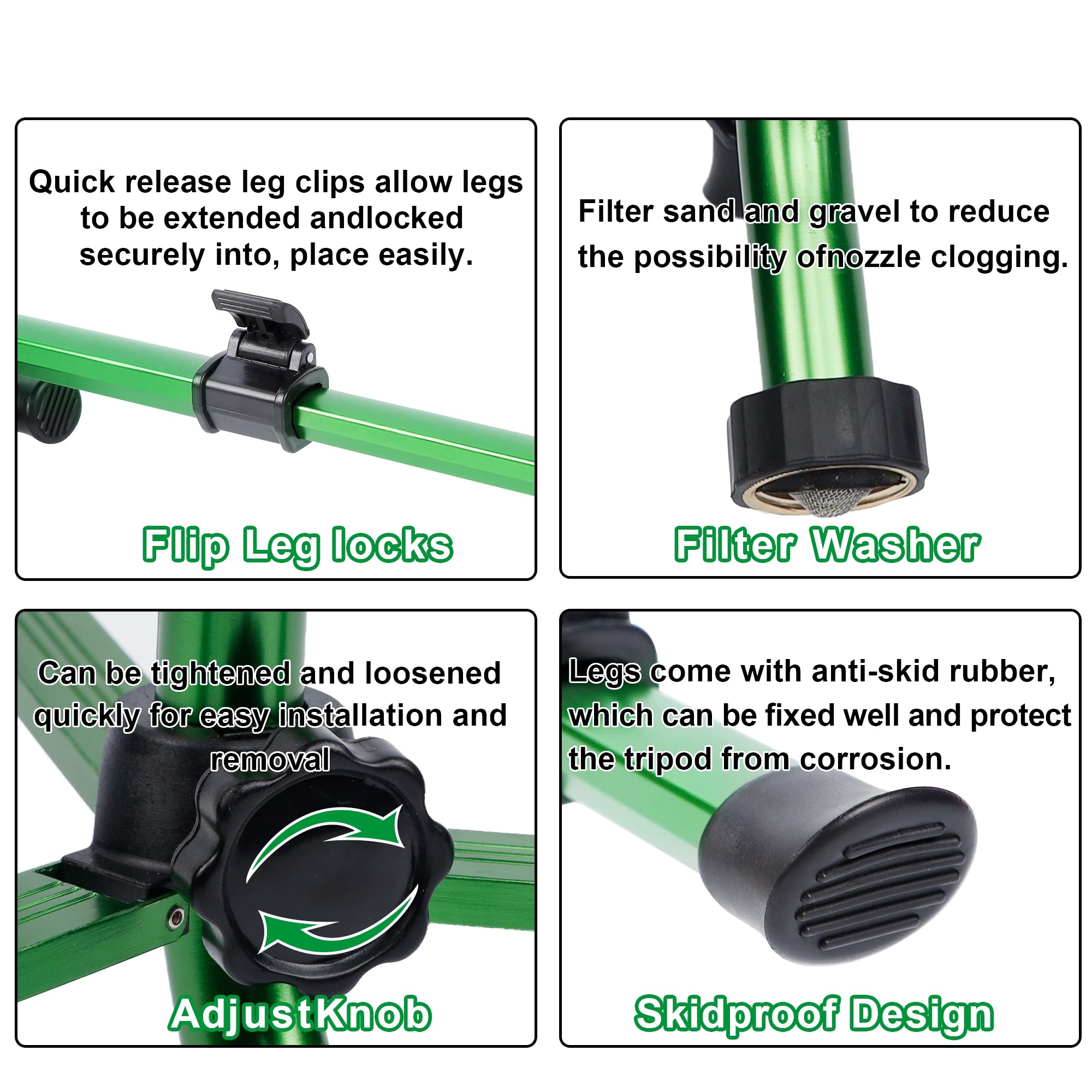 Biswing goose neck hose connector for quick hose attachment.