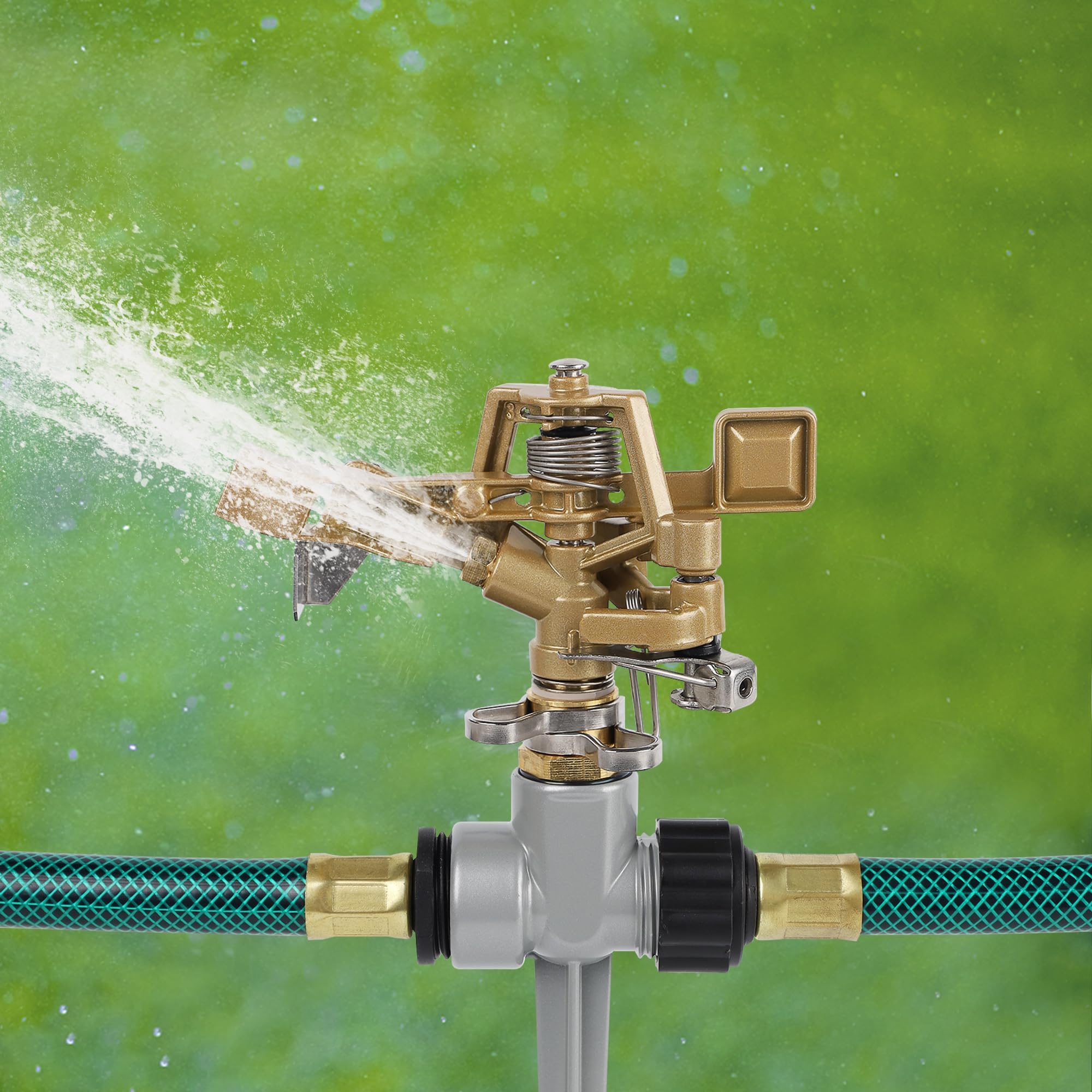 Biswing half-inch thread inlet fits most hoses easily.