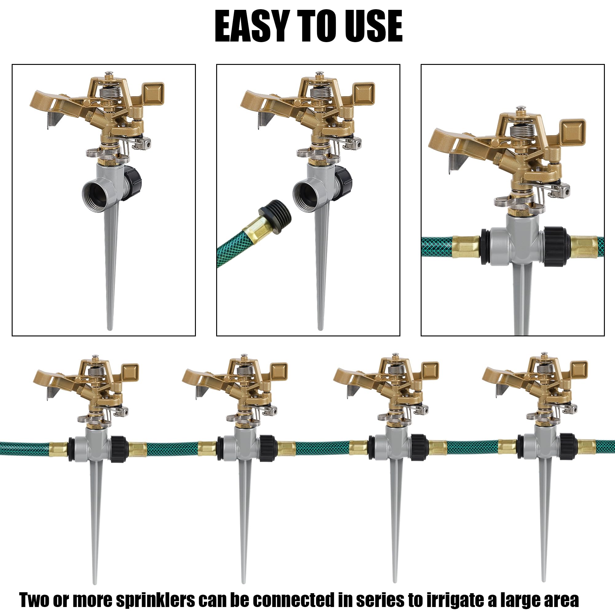 Biswing heavy-duty zinc alloy construction offers long-term outdoor use.