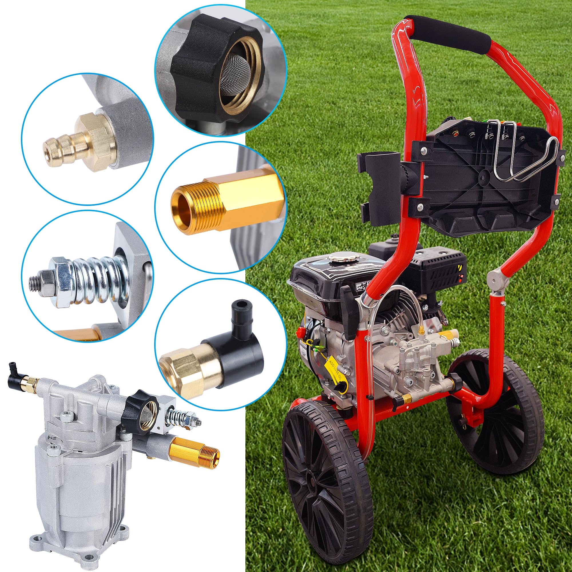 Biswing high-pressure outlet with M22 connection for compatible hoses