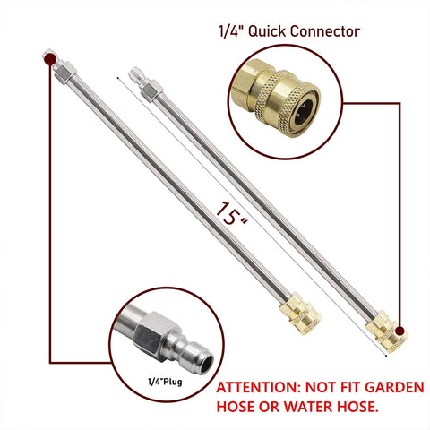 Biswing pressure washer connection kit with filter entry to prevent blockages