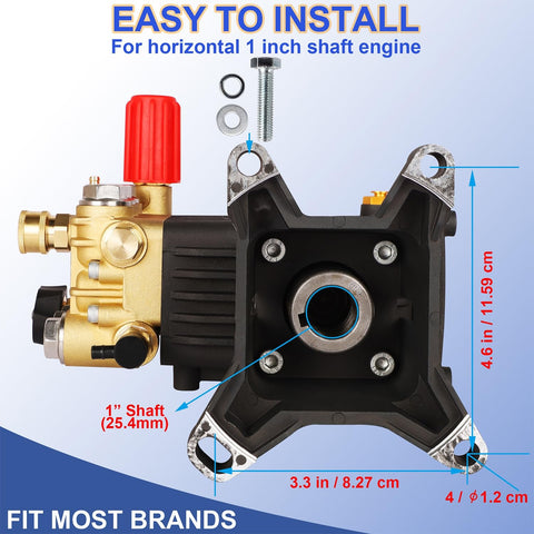 Biswing pump 3/8 inch high pressure outlet for strong spray flow