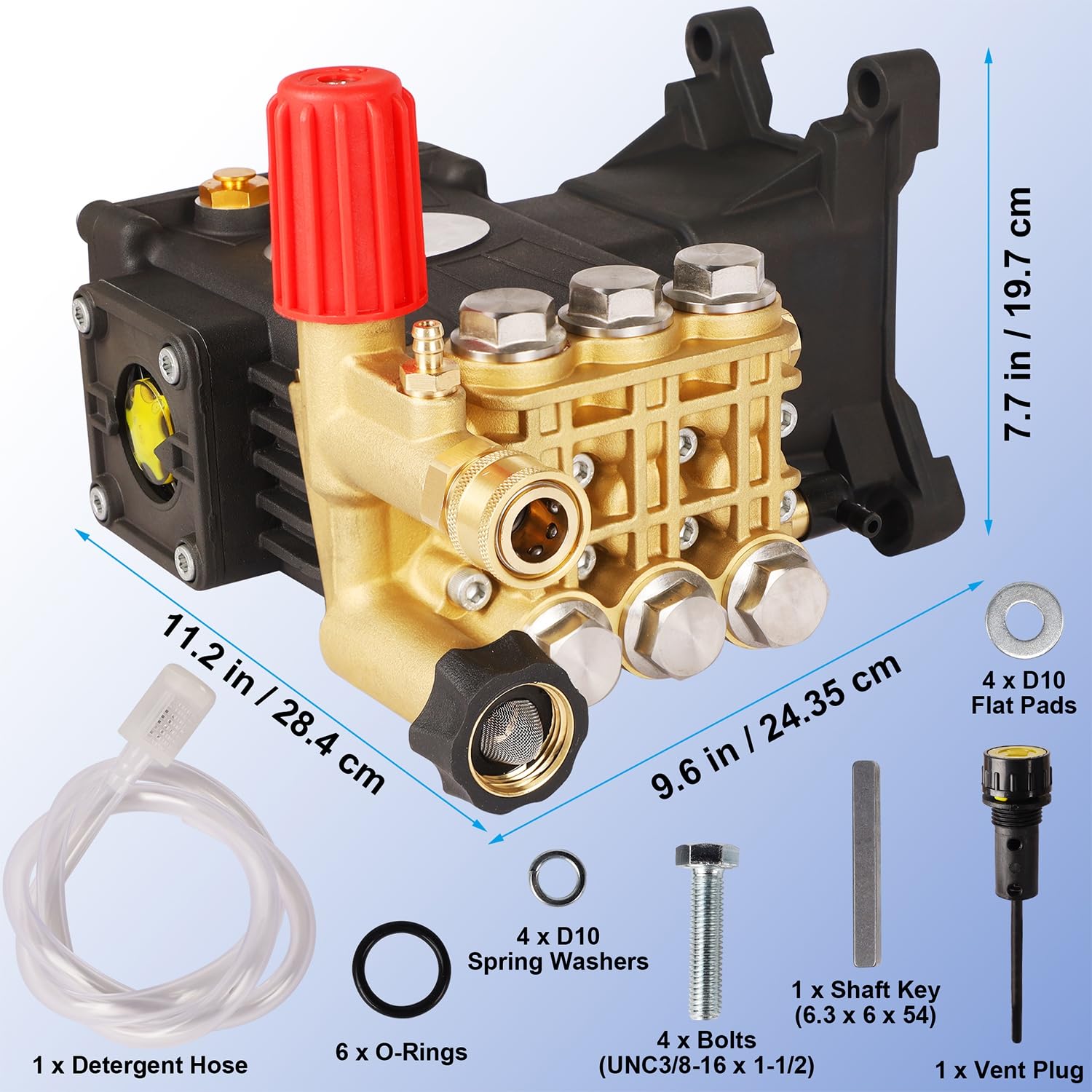 Biswing pump sight glass for easy oil level checks during maintenance