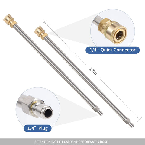 Biswing quick-connect lance enables fast setup with compatible pressure washers.