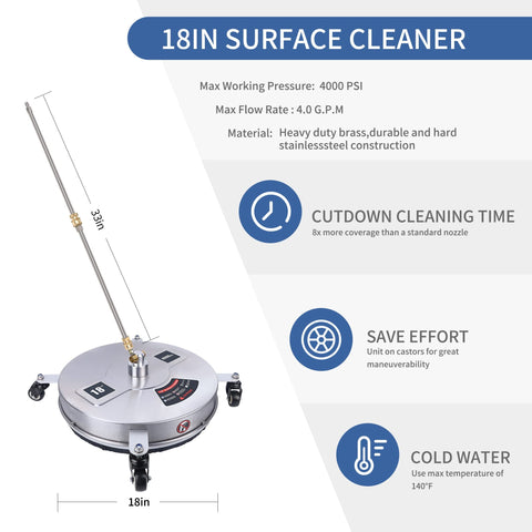 Biswing stainless steel construction demonstrates durability for long-lasting outdoor cleaning tasks.