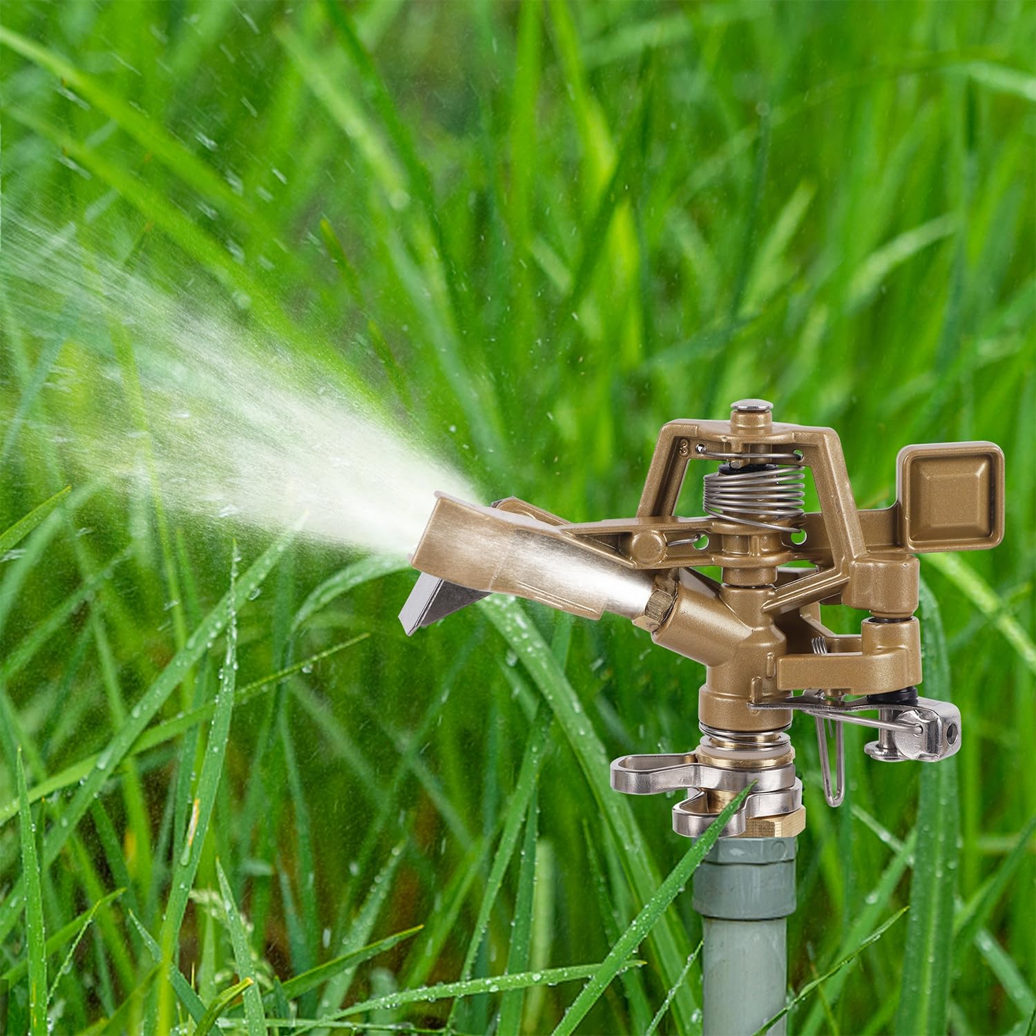 Biswing zinc alloy construction highlights rust-proof durability for long-term garden use.
