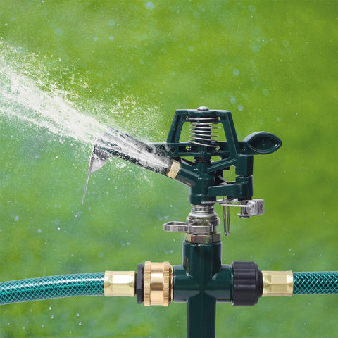 Biswing zinc alloy step spike base provides sturdy anchoring for reliable watering.