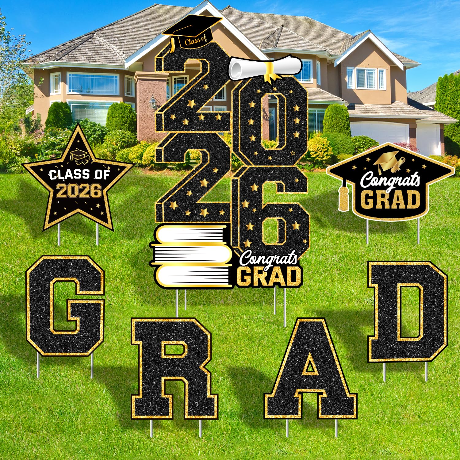 Biswiter 2026 yard sign for bold curb appeal at graduation celebrations.