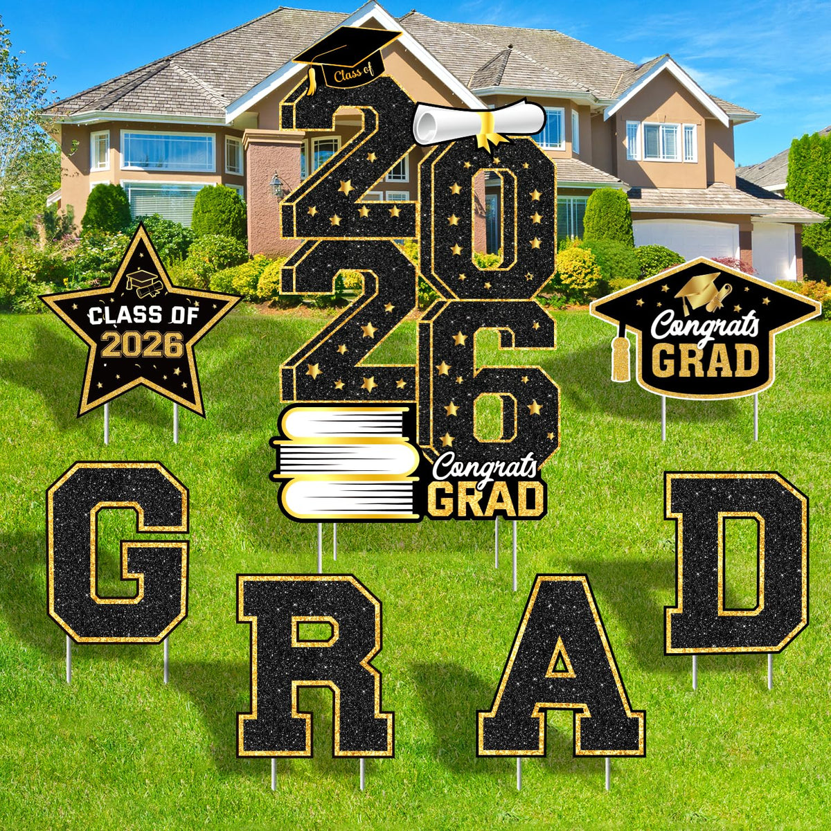 Biswiter 2026 yard sign for bold curb appeal at graduation celebrations.