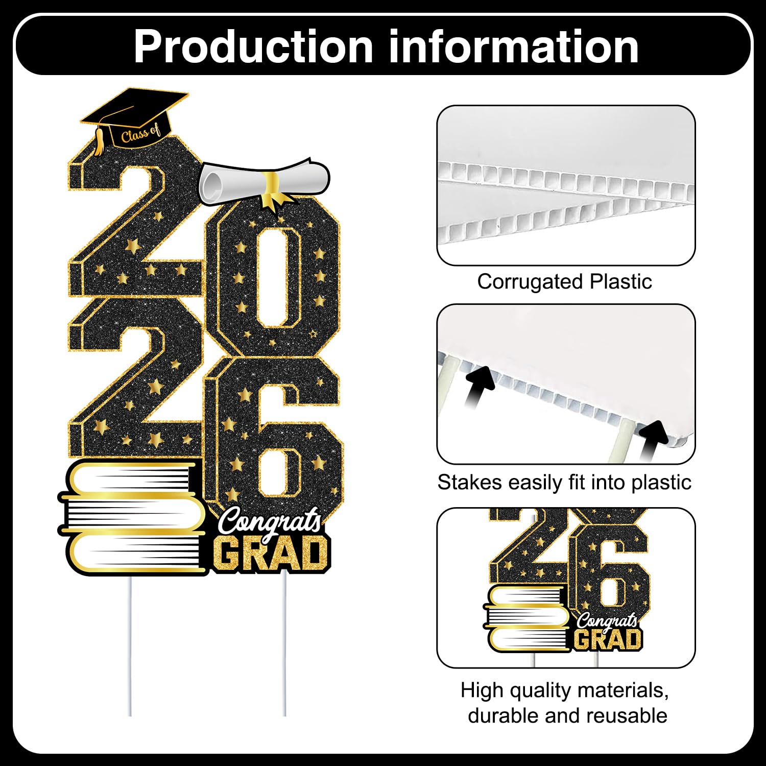 Biswiter metal stakes provide sturdy support for long-lasting displays.