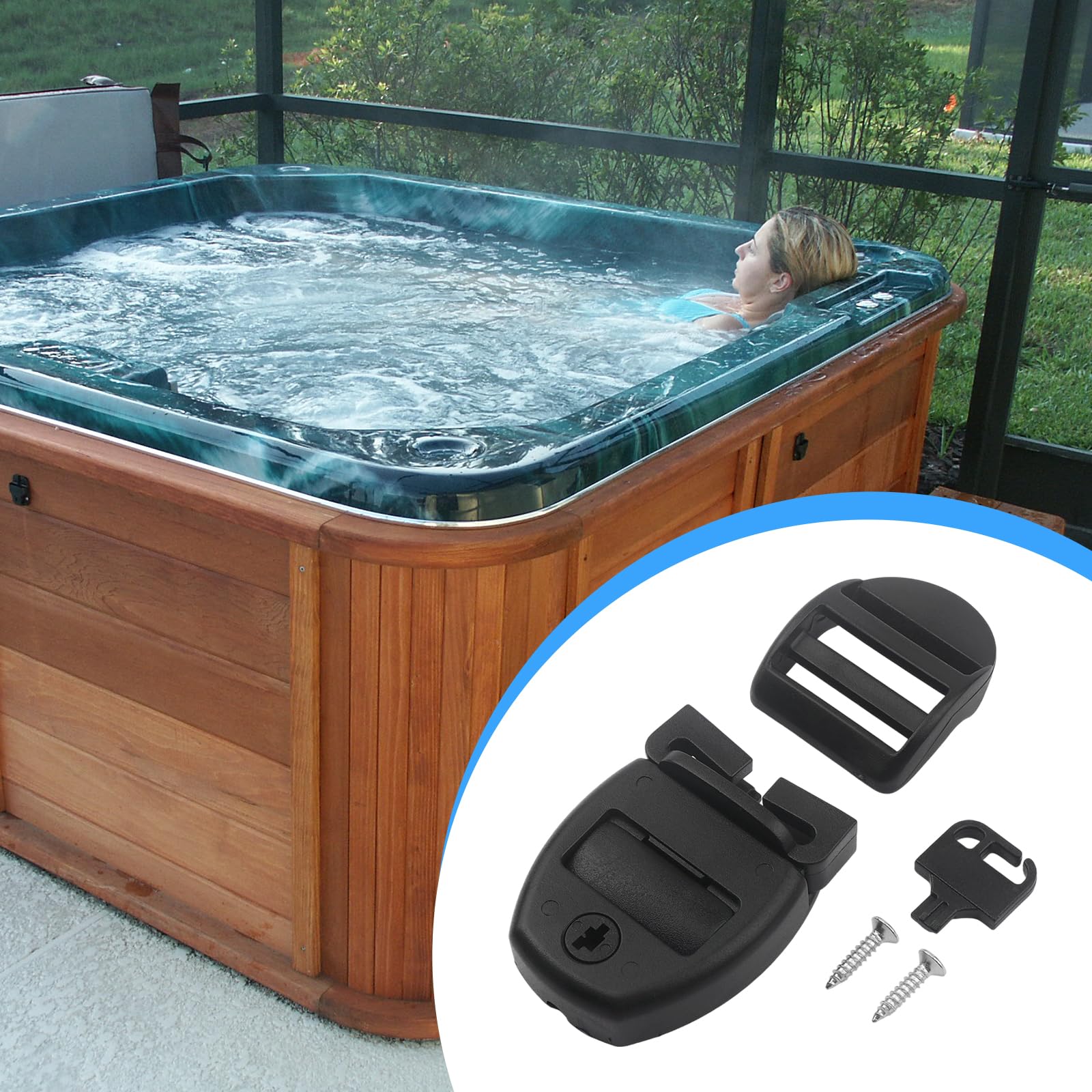 Biteyued easy-installation kit for fast spa cover setup.
