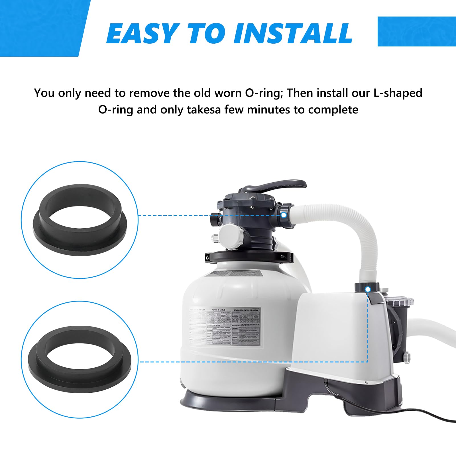 Biteyued compatible o-rings with Intex sand filters