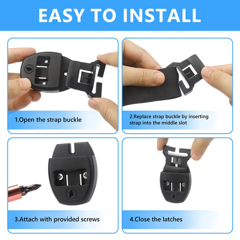 Biteyued safety keys provide quick lock and unlock for clips.