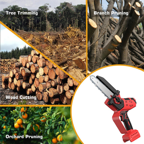 BITOON mini chainsaw kit includes bars, chain, scabbard and manual