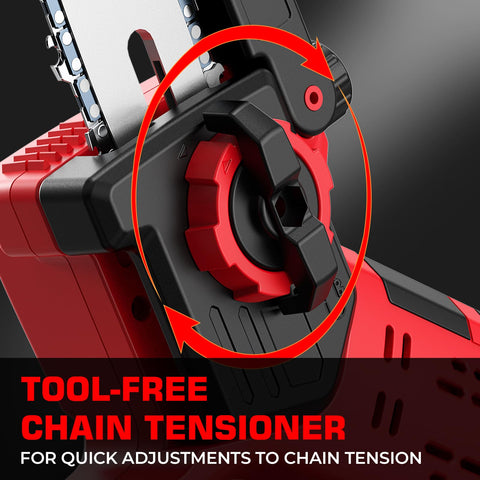 BITOON mini chainsaw tool-free tensioner for quick chain adjustments
