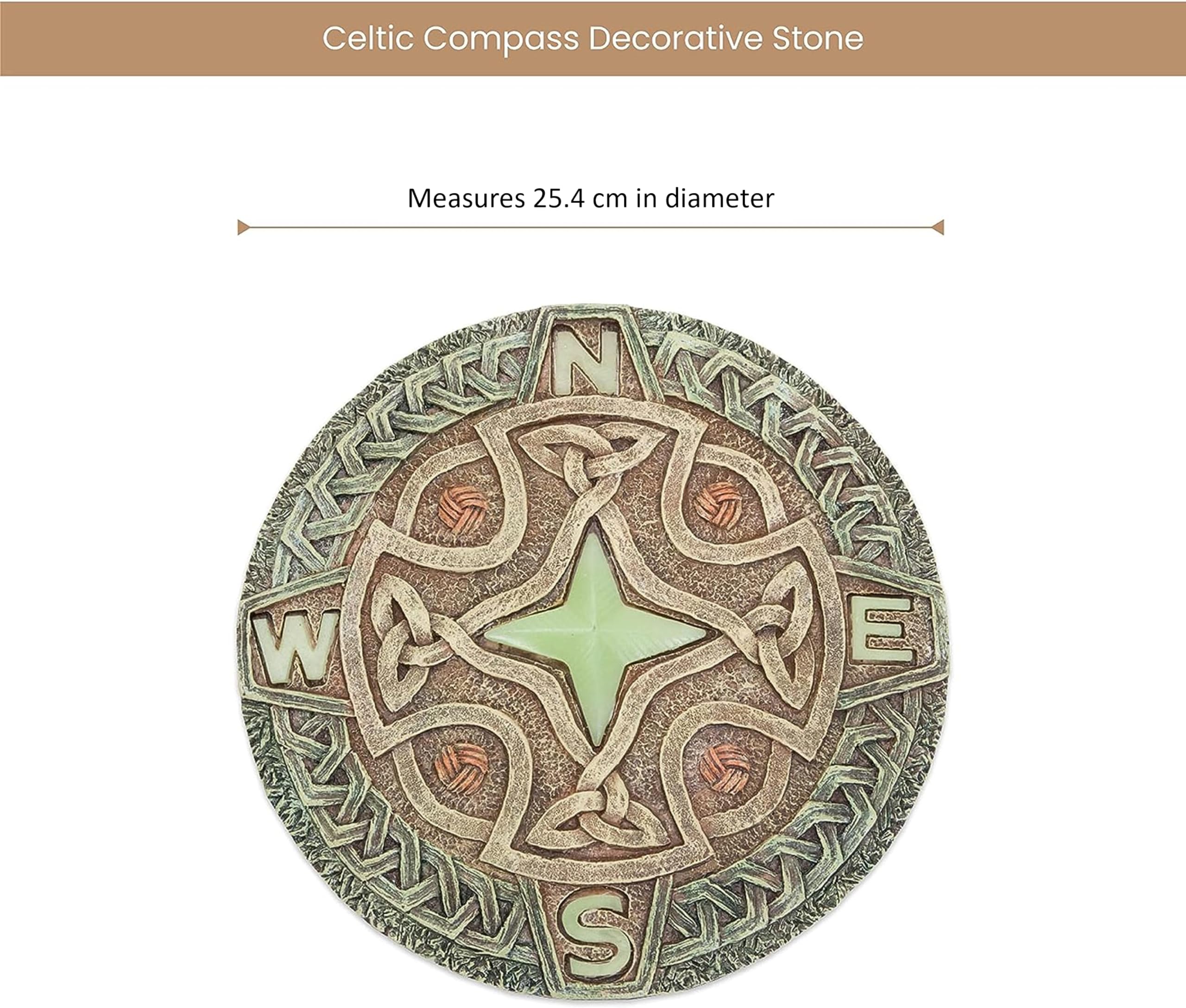 Bits and Pieces polyresin garden stone withstands weather while adding lasting curb appeal.