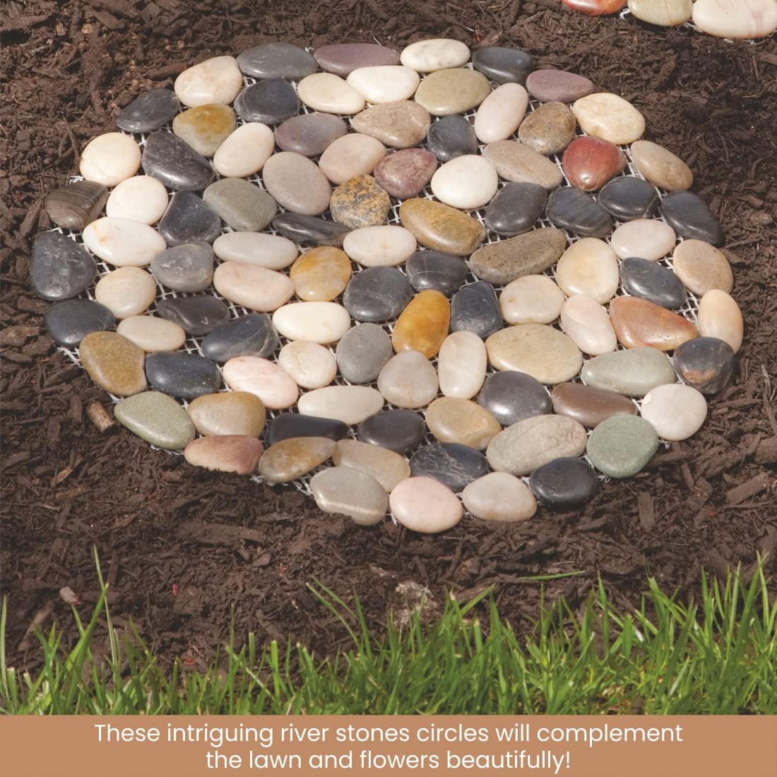 Bits and Pieces riverstone round-stepping-stones invisible net backing helps natural blending
