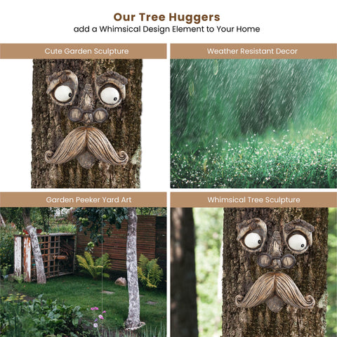 Bits and Pieces durable tree-trunk decor detail for outdoor spaces