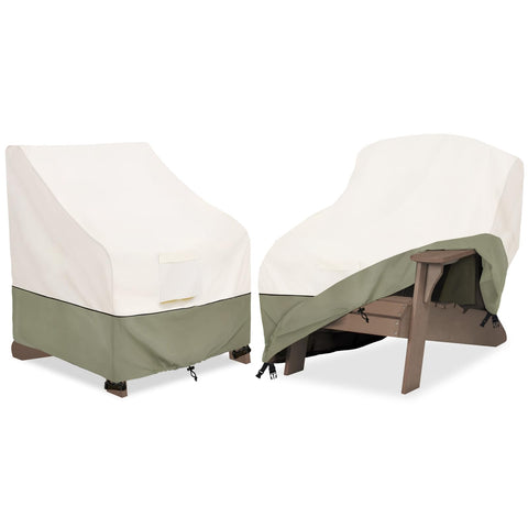 Bitubi waterproof Adirondack chair cover protects outdoor furniture up to 32W x 35D x 36H.