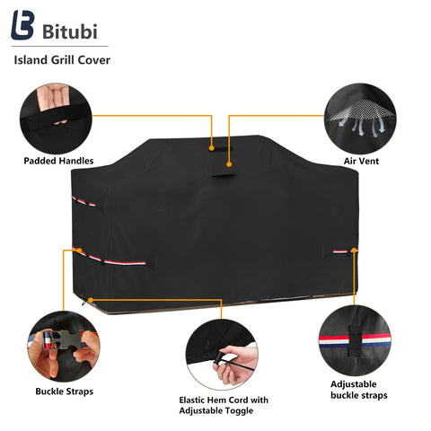 Bitubi 98-inch material close-up highlighting heavy-duty waterproof fabric