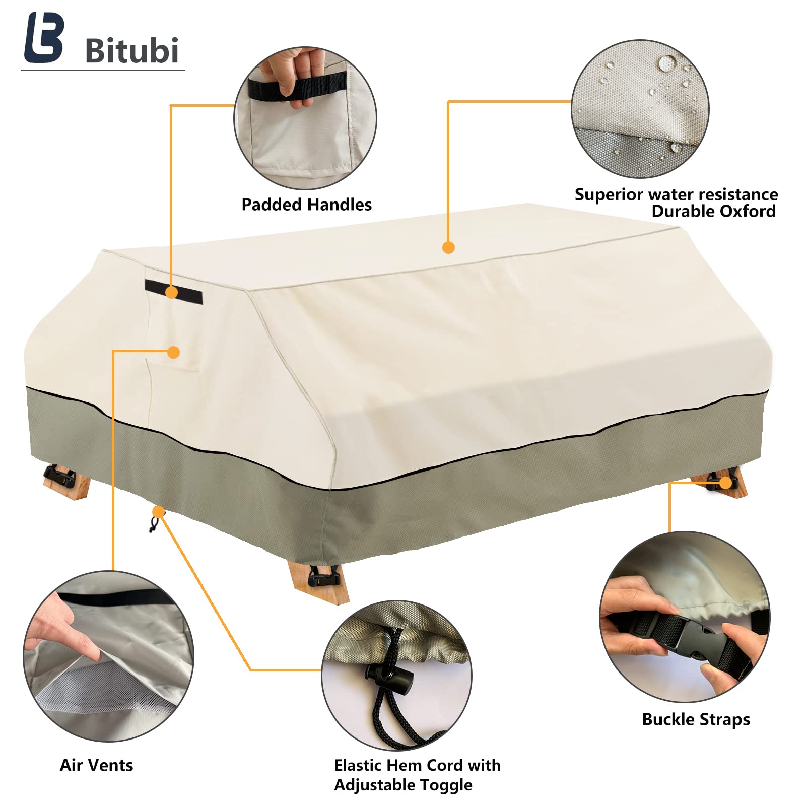 Bitubi cover with 2 padded handles for easy fitting and removal