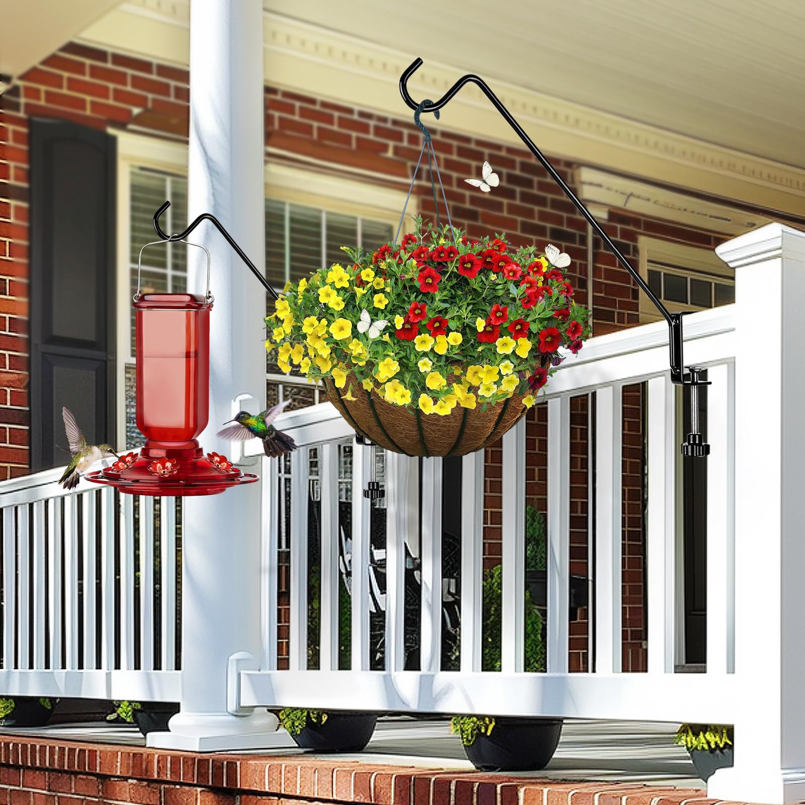 Biubee rail hanger helps decorate and attract birds safely.
