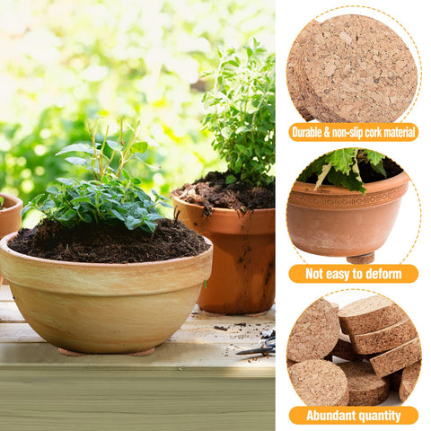 Biubee low-profile cork feet stay inconspicuous while elevating pots
