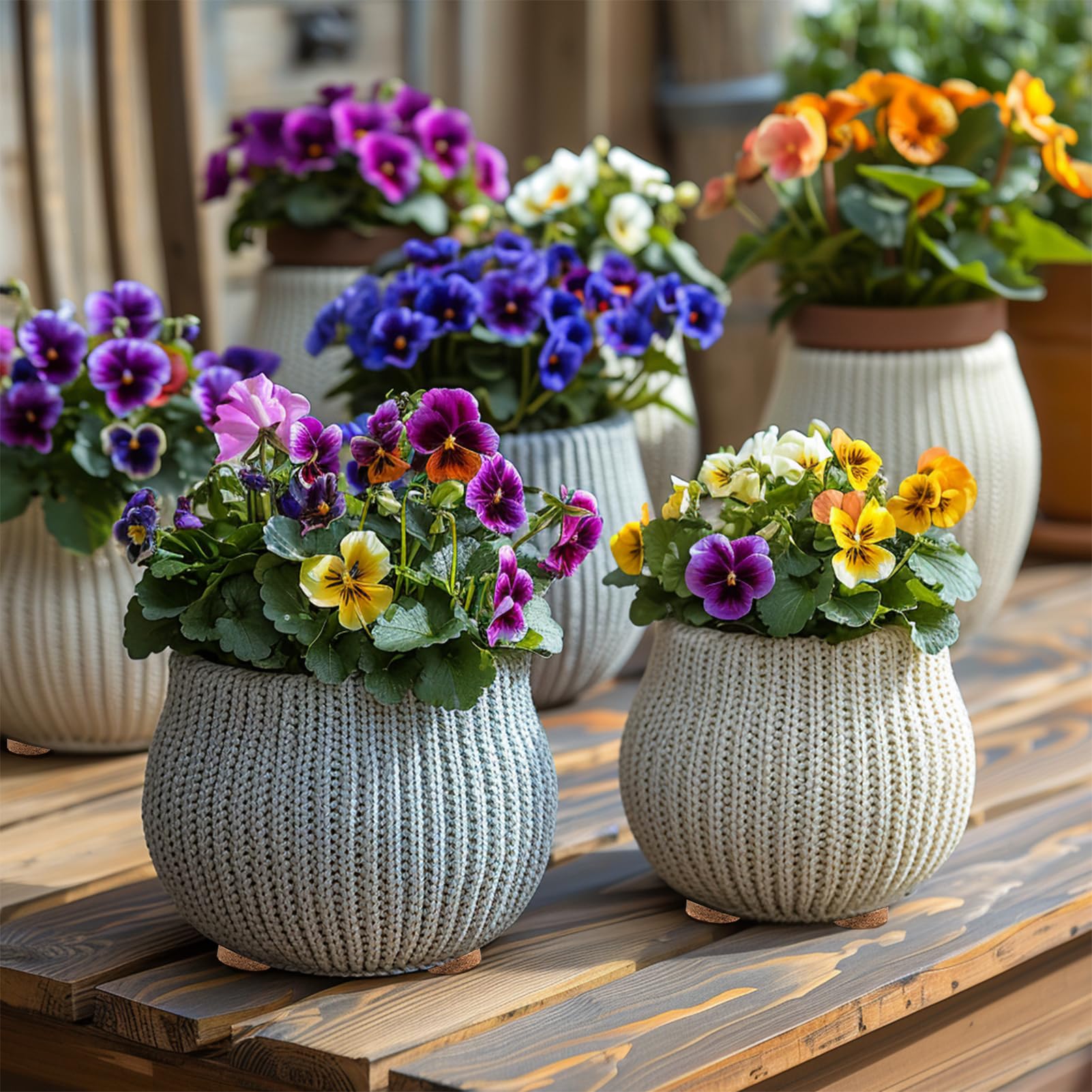 Biubee non-slip surface detail for planter stability on varied surfaces