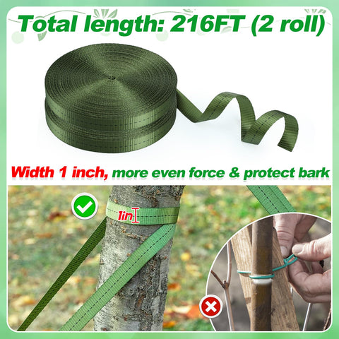 Biubee tree strap with wide, non-slip design stops slippage.