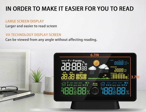 BIUWING atomic clock with WWVB sync ensures accurate time