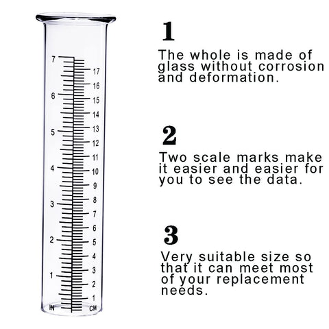 BIUWING clear glass with inch increments supports quick, at-a-glance readings.