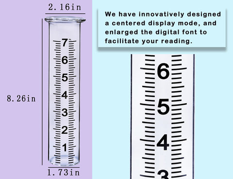 BIUWING durable glass tube resists weather while staying easy to read