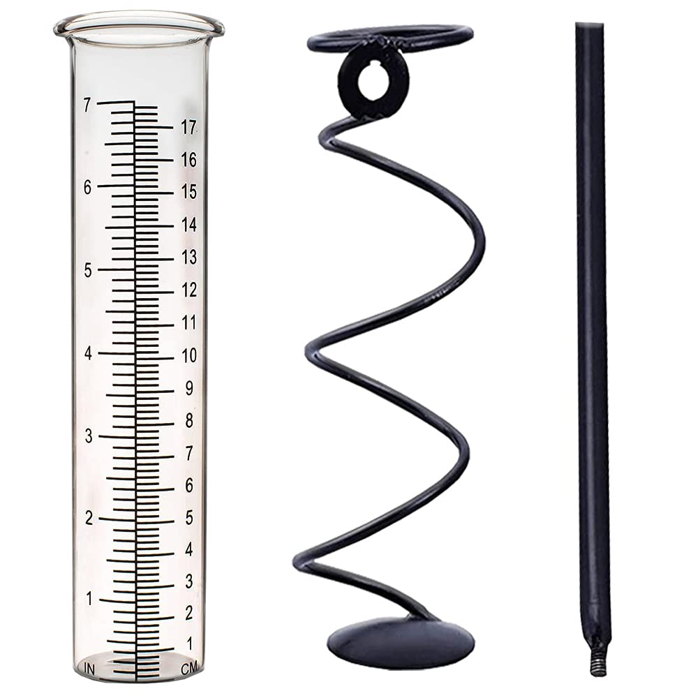 BIUWING rain gauge mounted on a fence for precise backyard rainfall tracking