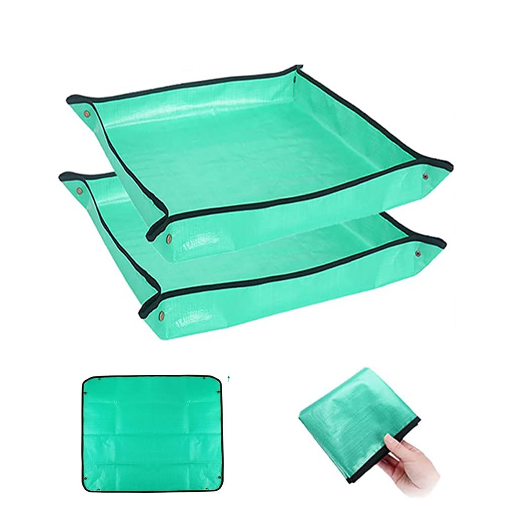 BIUWING repotting mat waterproof square 39.4 inch protects workspace during transplanting