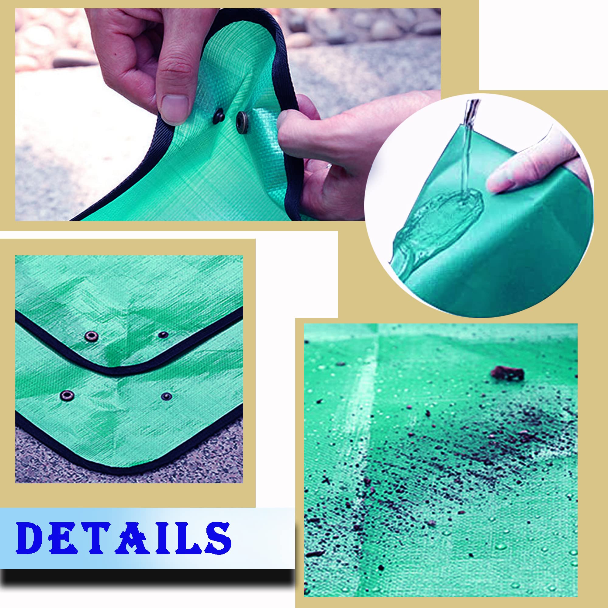 BIUWING waterproof Oxford cloth and PVC construction ensures durable, reusable use.