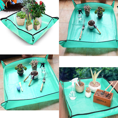 BIUWING wide-use garden mat protects tables and surfaces during planting